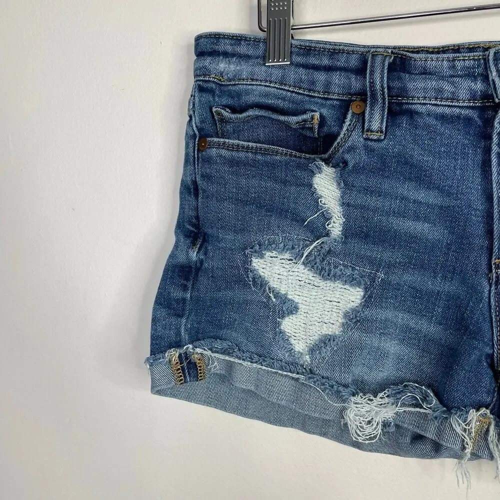 Blank NYC Tomboy Distressed Ripped Denim Jean Cutoff Cut Off denim shorts 27